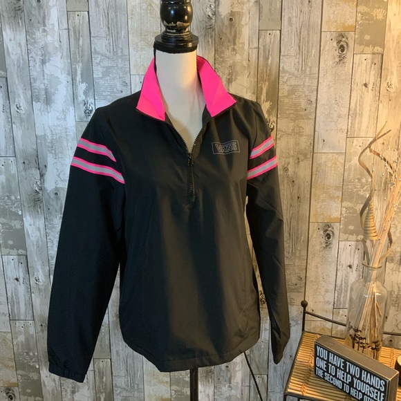Vans Jackets & Blazers - Vans Black and Pink Quarter-Zip Jacket. Size S